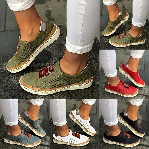 Women Casual Slip On Hollow-Out Sneakers - Picture 13 of 15